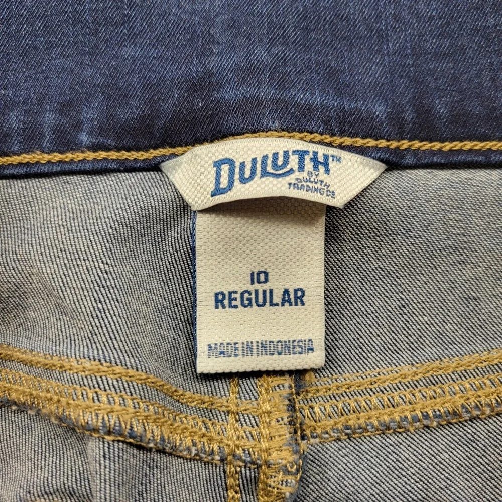 Duluth Pull On skinny blue jeans size 10